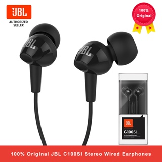 原裝 JBL C100SI 入耳式耳機低音立體聲耳機帶麥克風 3.5 毫米插孔有線免提運動音樂耳機