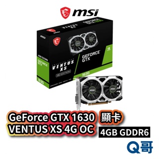 MSI 微星 GeForce GTX 1630 VENTUS XS 4G OC 顯示卡 4GB GDDR6 MSI339