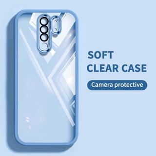 XIAOMI YBD 彩色透明手機殼適用於小米 POCO M2 Redmi 9 Prime Note 8 Pro 全覆蓋