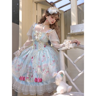 ⭐現貨⭐[玫莓花園]甜美Lolita洋裝 jsk吊帶洋裝 蘿莉塔洋裝春夏