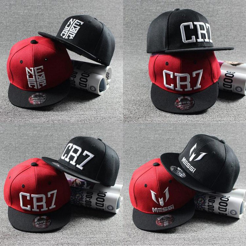 新款時尚兒童帽 48-54 厘米可調節 CR7 Neymar NJR 棒球帽帽子男孩女孩兒童 MESSI 後扣帽嘻哈帽