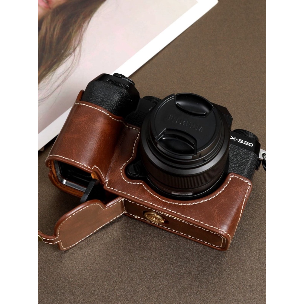 富士XS20皮革套XS10 XT5/4 XA7/5/3 XT200 XT30二代相機包保護半套