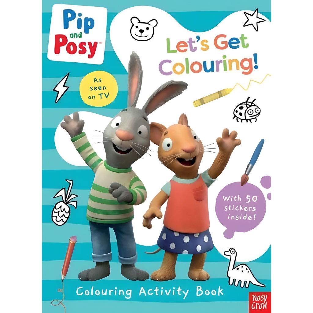 Pip and Posy: Let's Get Colouring! (著色書)/Nosy Crow【禮筑外文書店】