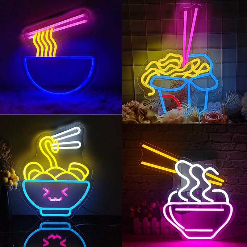 客製化 招牌 霓虹燈 燈牌 手舉牌 壽司拉麵霓虹燈標誌 Led裝飾燈USB餐廳家庭酒吧廚房餐廳咖啡廳