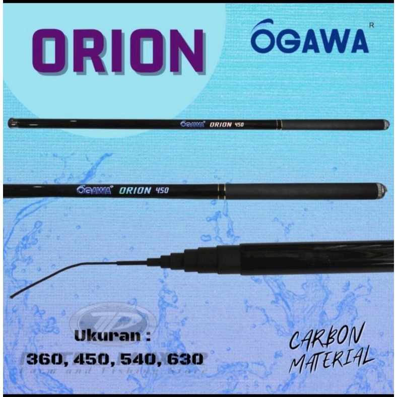 Ogawa Orion 360 540 長段瓷磚釣魚竿材料碳動作中硬或釣竿釣魚竿Tegeg 碳材料略剛超強品質