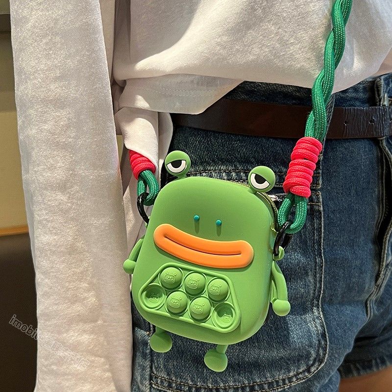 oppofindn3flip摺疊手機殼 青蛙零錢包保護殼 可斜跨n2flip卡通保護套