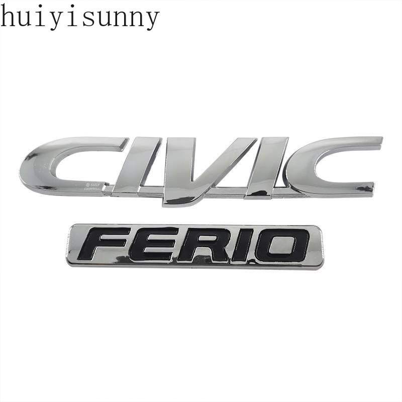HONDA Hys 1 x ABS CIVIC FERIO 標誌字母汽車汽車後備箱標誌貼紙徽章貼花替換本田思域