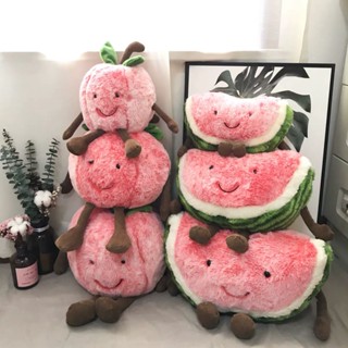 🔥 臺灣熱賣🔥 網紅ins西瓜櫻桃超柔軟抱枕靠墊午睡毛絨玩具公仔少女心生日禮物裝飾 男生玩具玩偶 交換禮物 安撫娃娃