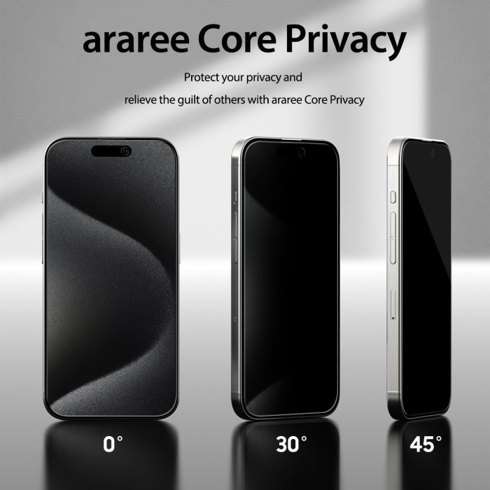 Layar Araree CORE PRIVACY 2 件裝鋼化玻璃 iPhone 15 Pro Max 15 Pro