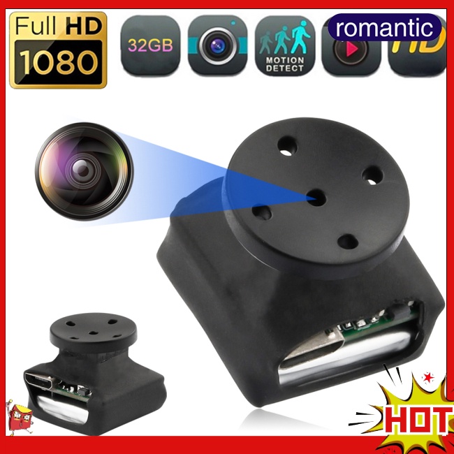 Rom D01 小攝像頭 1080P 隱藏式攝像頭間諜按鈕攝像頭可穿戴遠足攝像機,用於騎自行車家庭辦公室安全