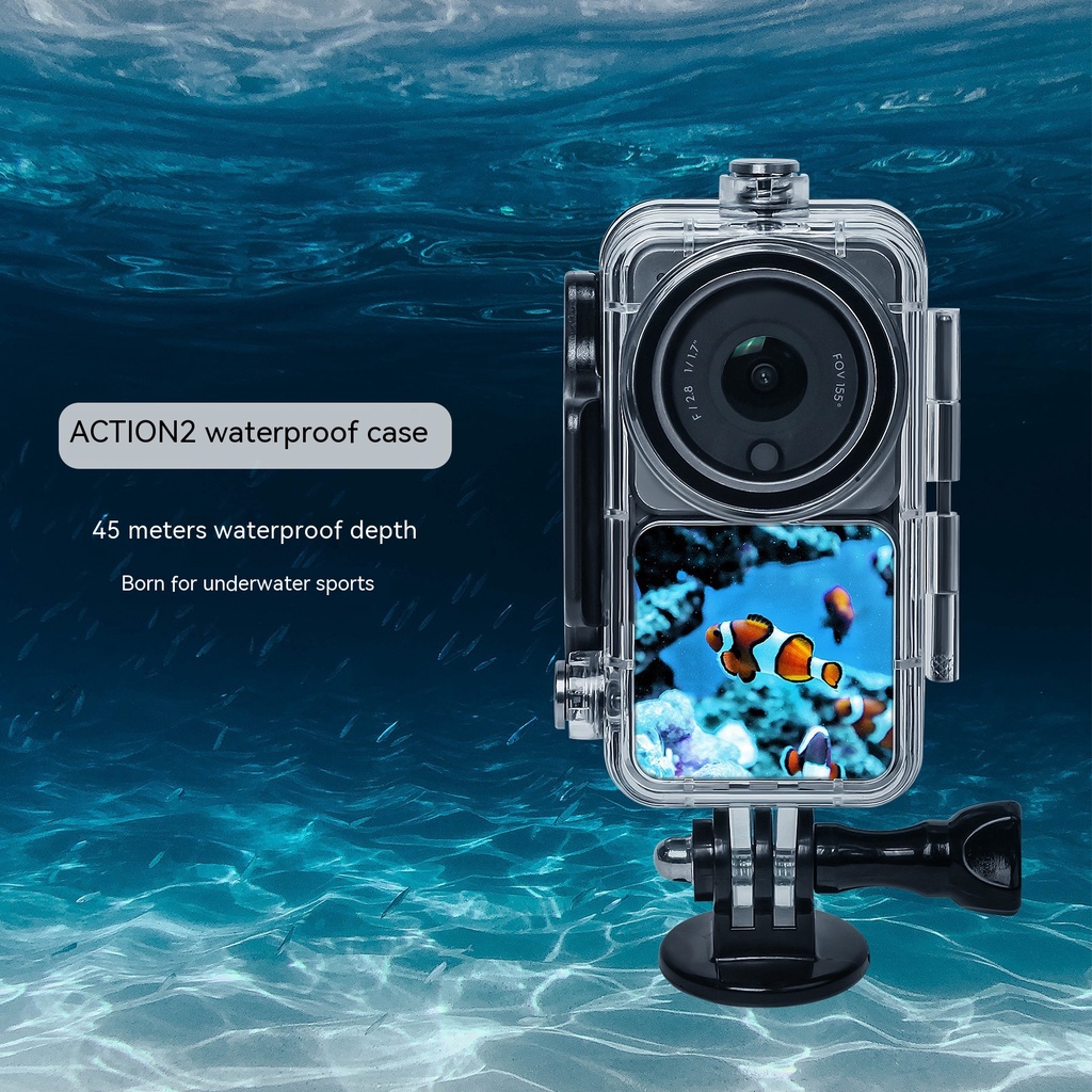 Sunnylife適用於DJI OSNO ACTION 2防水殼靈眸運動相機配件雙屏續航潛防水保護罩