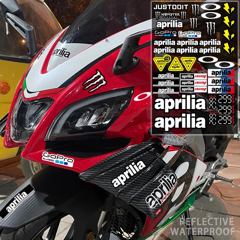 1 套 Aprilia 標誌摩托車貼紙 Aprilia 摩托車賽車個性改裝防水裝飾貼花