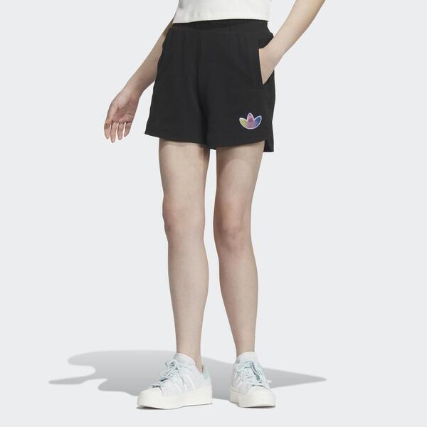 Adidas LT Short W IK8624 女 短褲 亞洲版 運動 休閒 三葉草 華夫格紋 復古 穿搭 黑