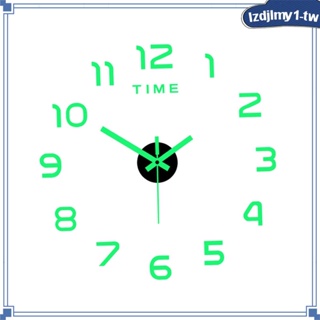 [LzdjlmydcTW] 夜光掛鐘貼紙無框創意亞克力貼紙客廳裝飾裝飾時鐘