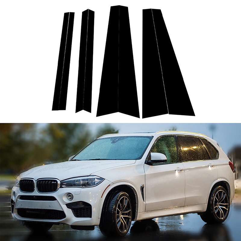 汽車外飾貼花!! 適用於 BMW X5 M F85 2015-2018/F15 2014-2018 汽車中心柱貼紙裝飾貼