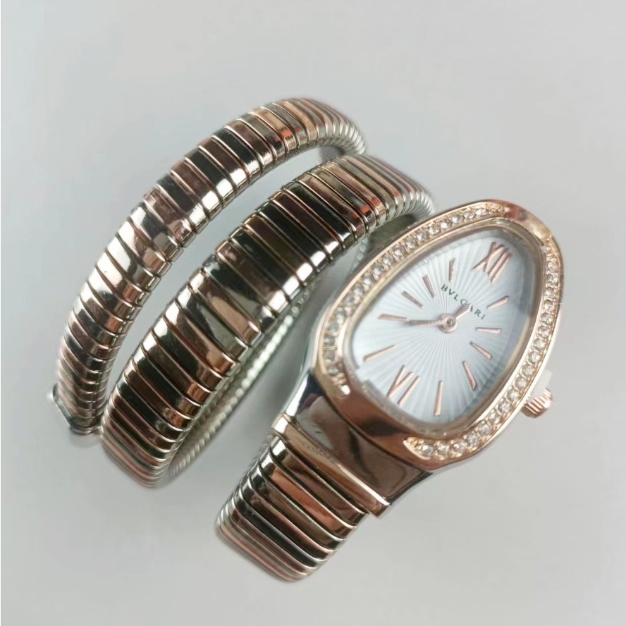 寶格麗 BVLGARI SERPENTI 系列機芯石英玫瑰金錶帶女士手錶