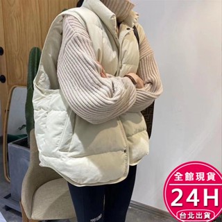 【梨卡】女裝 背心 外套 鋪棉背心 麵包背心 背心外套 冬天背心 保暖背心 秋冬穿搭 FR096【現貨24H】