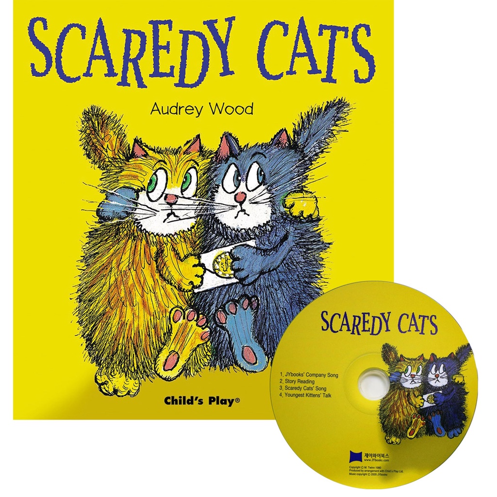 Scaredy Cats (1平裝+1CD)(韓國JY Books版) 廖彩杏老師推薦有聲書第2年第2週/Audrey Wood【禮筑外文書店】