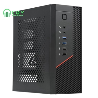 A09p 黑色 Mini Itx Case Desktop Mini Itx Case Htpc 機箱遊戲電腦可站立或躺