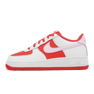 Nike 休閒鞋 Air Force 1 GS 大童 女鞋 白紅 粉紅 情人節 AF1 [ACS] HV5165-121
