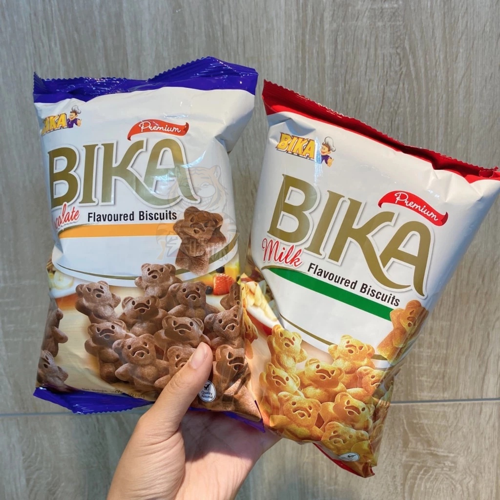 🍍李尚旺來🍍現貨❗零食批發🍍馬來西亞 BIKA 小熊造型餅乾100g 手工餅乾 可愛熊餅乾 巧克力/牛奶 烘焙餅乾