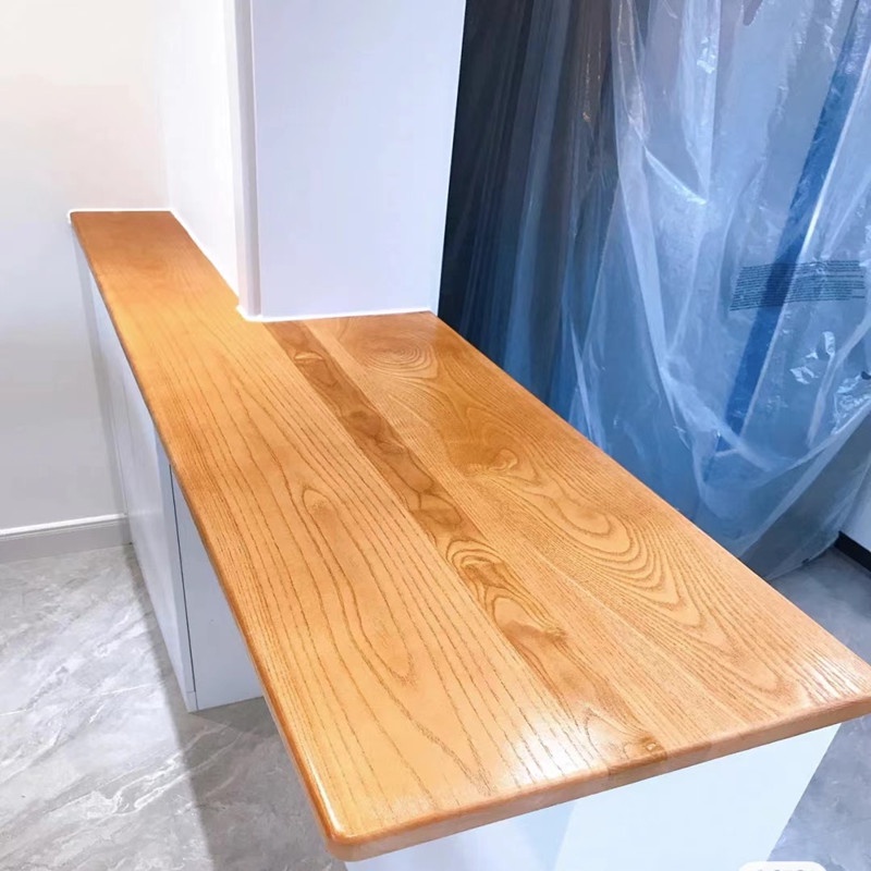 『MOKA®摩卡』定做松木板榆木檯面實木吧台桌面窗檯板原木實木層板隔板樓梯踏板