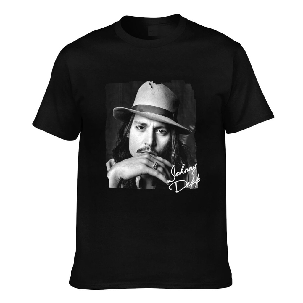 暢銷棉質 Johnny Depp H 復古 T 恤