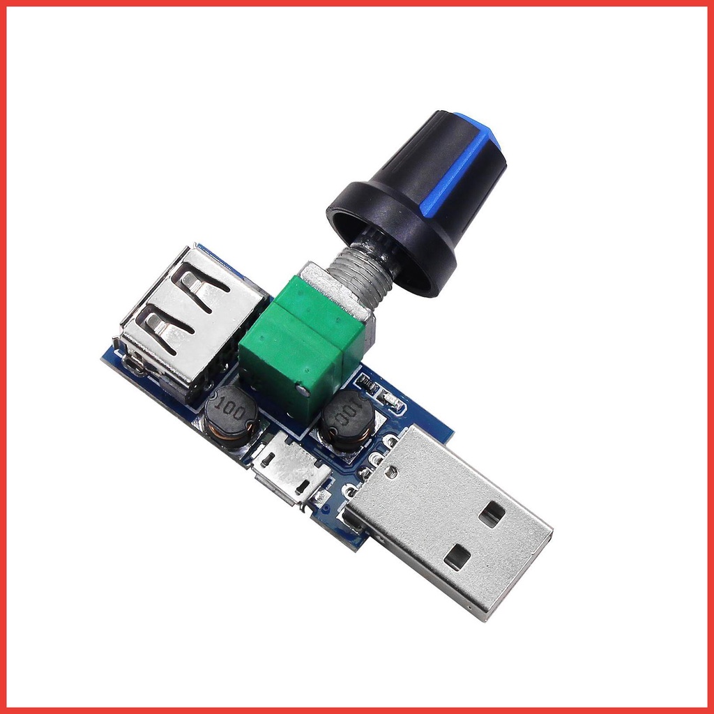 Usb 風扇調速器 5W USB 風扇無級調速器多檔 DC 4-12V 至 2.5-8V USB 風扇調速器帶開關 sa