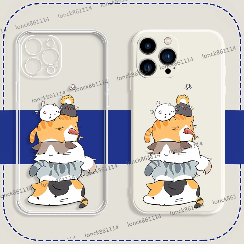 疊疊貓硅膠卡通殼手機殼適用 三星 Samsung Galaxy M14 M34 M53 M33 M13 手機殼防摔男女