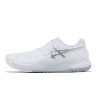 Asics 網球鞋 GEL-Resolution 9 D 寬楦 白 銀 溫布頓 女鞋 亞瑟士 1042A226100