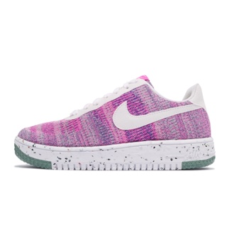 Nike 休閒鞋 AF1 Crater Flyknit 紫白 女鞋 Air Force 1 ACS DC7273-500