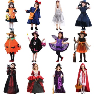 萬聖節兒童服裝 女童吸血鬼 女巫衣服 cosplay服飾裝 扮演出服cos服