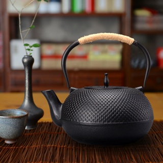 鑄鐵茶壺傢用圍爐煮茶鐵壺日式手工無塗層熱水壺燒水壺戶外露營煮茶壺