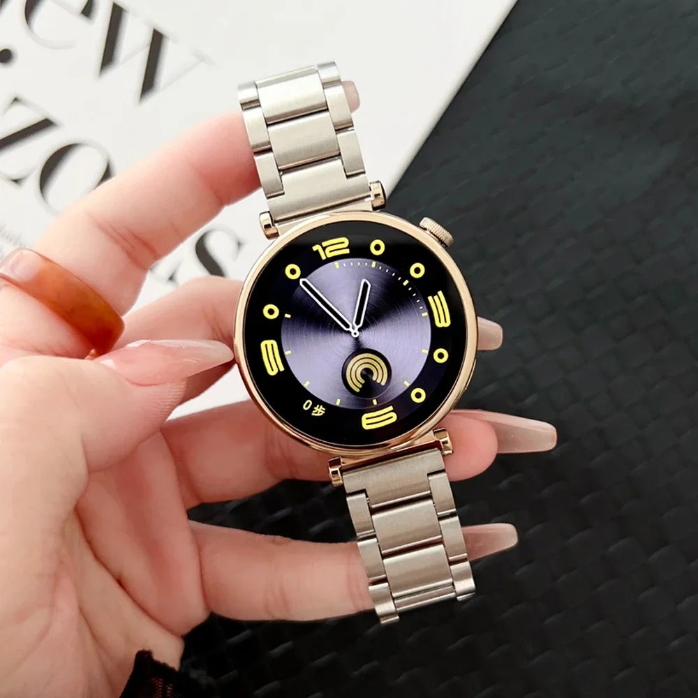 SAMSUNG 適用於華為 GT4 41mm 46mm 2e 錶帶的不銹鋼手鍊適用於三星 Galaxy Watch 6