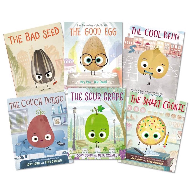 The Bad Seed 6-Book Collection (6本平裝本) - The Bad Seed, The Cool Bean, The Couch Potato, The Good Egg/Jory John【禮筑外文書店】