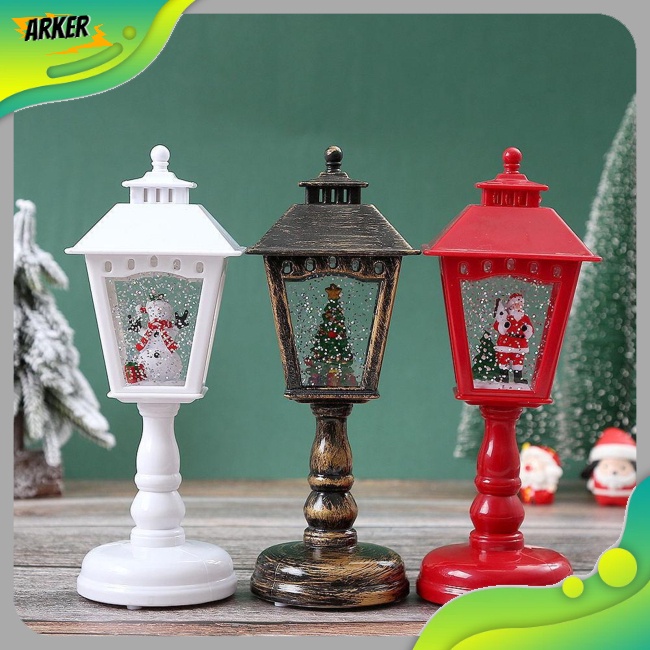 Ak 聖誕檯燈夜燈電池供電音樂盒適用於家庭聖誕聖誕新年(21 x 8 x 8CM)