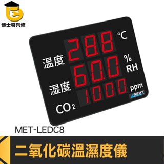 溫溼度顯示器 工業顯示器 二氧化碳偵測計 MET-LEDC8 二氧化碳濃度 空氣品質 溫室種植監控 二氧化碳溫溼度儀