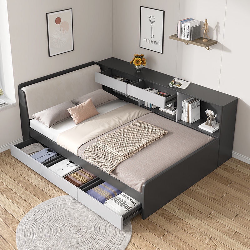 客製化尺寸🔥訂製床🔥單人床🔥雙人床🔥小户型🔥多功能床🔥榻榻米床🔥矮床🔥床🔥儲物架🔥收納床🔥抽屜床