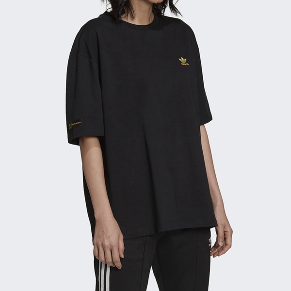 Adidas x Marimekko Bf Tee H20412 女 T恤 寬鬆 舒適 花卉 上衣 國際尺寸 黑