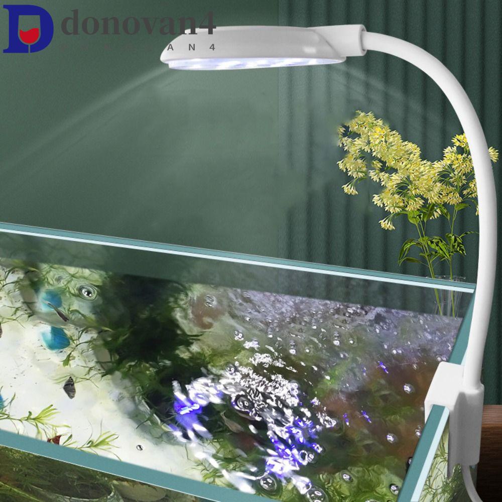 DONOVANLED水族燈,5瓦塑料魚缸植物生長輕:,360°旋轉USB水族燈景觀燈魚缸小夾子燈: