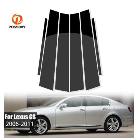 創夢工場 適用於2006-2011雷克薩斯GS LEXUS GS450h GS350車窗飾條PC中柱貼