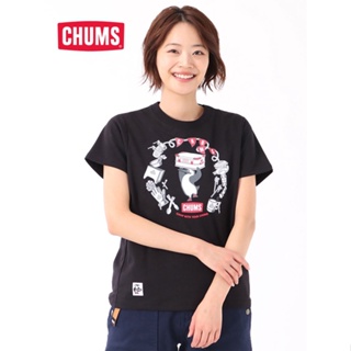 CHUMS/洽洽鳥日系潮流戶外夏季新款男女短袖T恤露營印花 0509