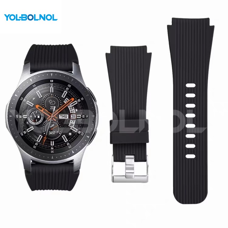 20/22mm官方直紋錶帶適用於三星Galaxy SM-R800/R805  galaxy watch 3 矽膠腕帶