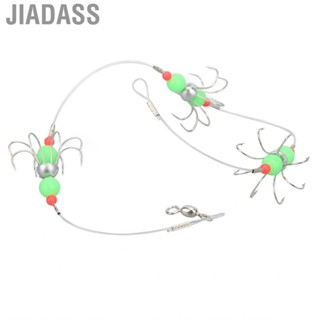 Jiadass 發光章魚串鉤高碳鋼釣魚刺魚 WT