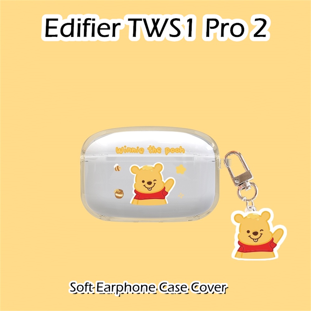 EDIFIER 【快速發貨】適用於漫步者 Tws1 Pro 2 Case 透明卡通軟矽膠耳機套外殼保護套