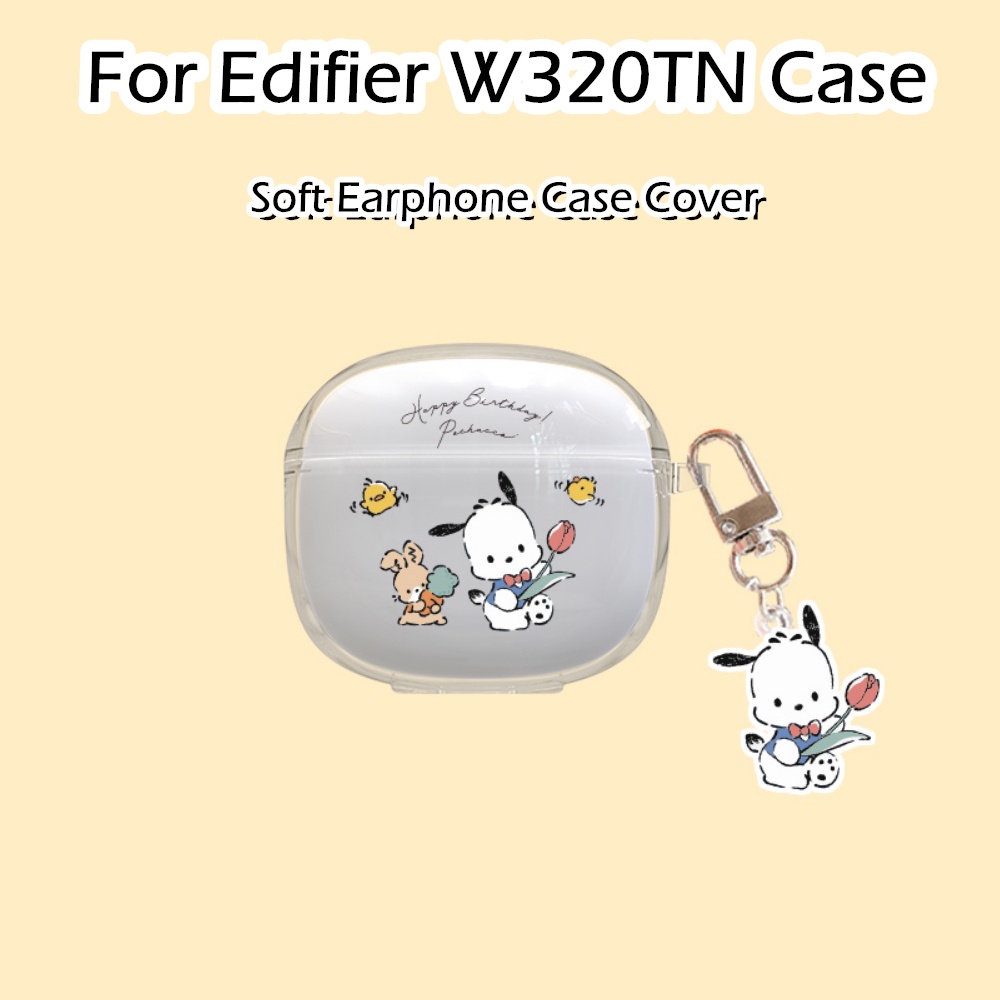 EDIFIER 【潮流正面】適用於漫步者W320TN保護套透明卡通軟矽膠耳機套保護套