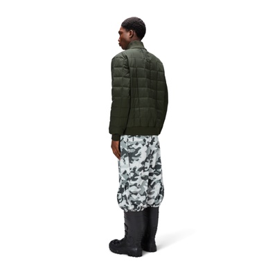 RAINS Liner High Neck Jacket復古絎縫高領外套/ Green綠色/ S/ AW23 eslite誠品