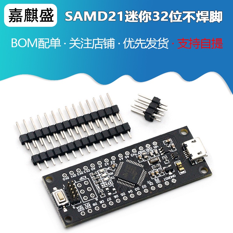 【批量可議價】SAMD21 迷你32位 ARM Cortex M0 內核不焊腳 微型