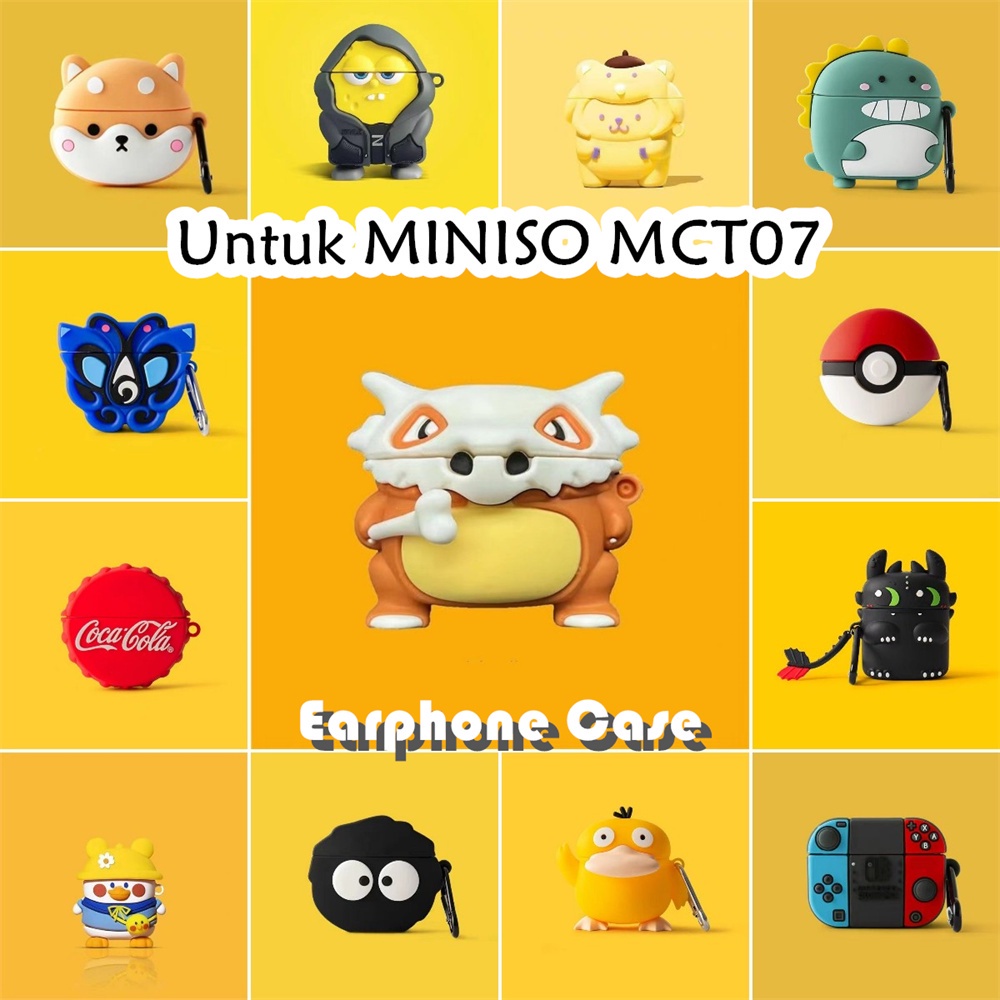 MINISO 適用於名創優品 MCT07 保護套創意卡通愛心豬頭軟矽膠耳機套保護套 NO.1
