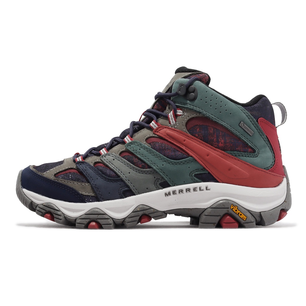 Merrell Moab 3 Smooth Mid GTX X WM 聯名款 登山鞋 綠紅藍 男鞋  ML006149